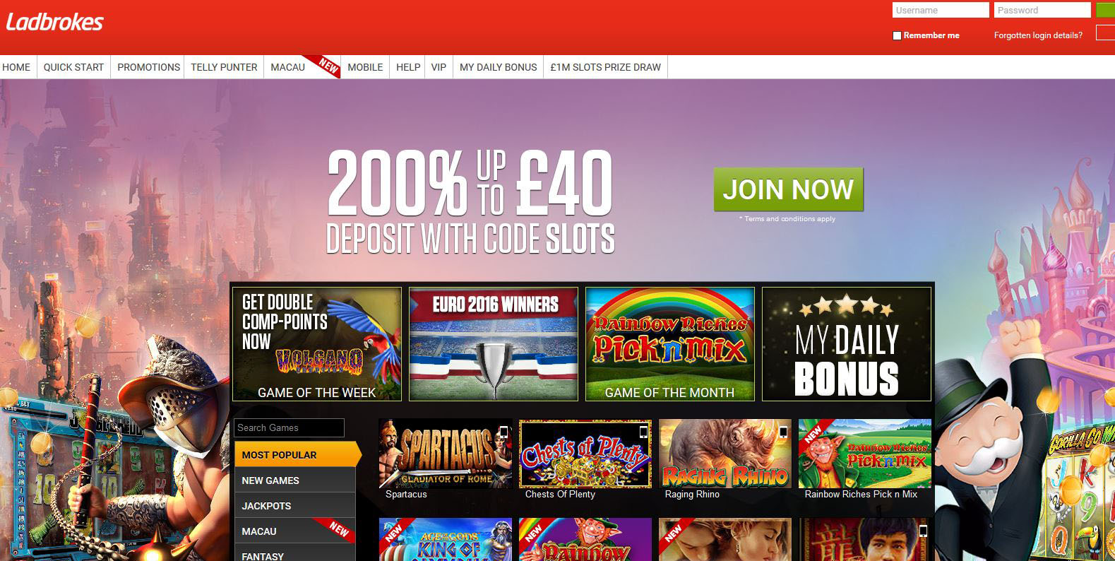 Ladbrokes Casino Slots