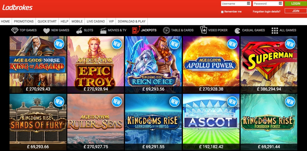 Ladbrokes Casino Slots